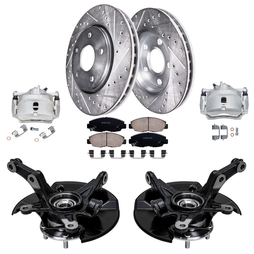 Main Image - Front Drilled Rotors Brake Pads