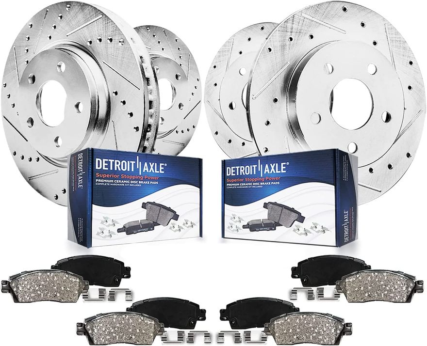 Main Image - Front Rear Rotors Brake Pads Kit