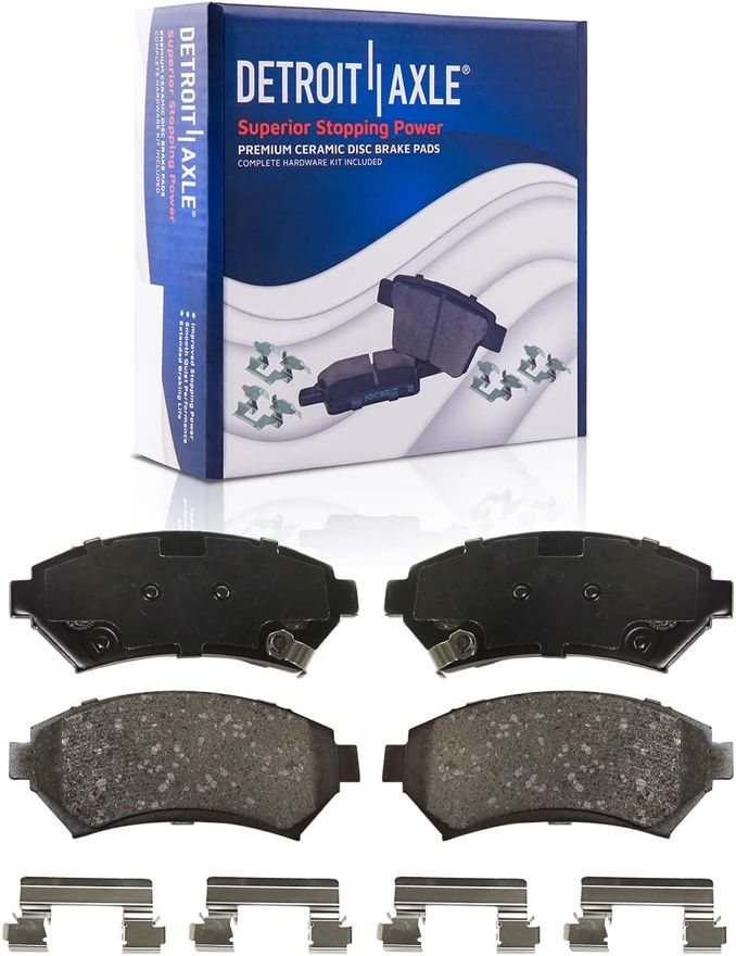 8pc Front & Rear Disc Brake Rotors Ceramic Brake Pads Kit 