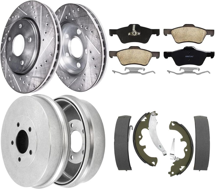 Main Image - Front Rotors Pads Rear Drums Kit