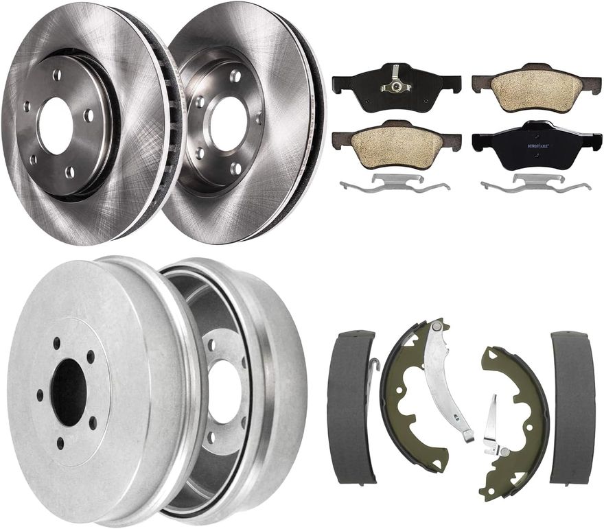 Main Image - Front Rotors Pads Rear Drums Kit