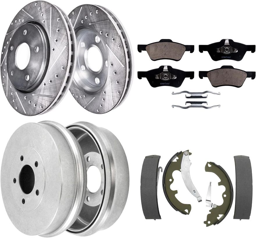 Main Image - Front Rotors Pads Rear Drums Kit