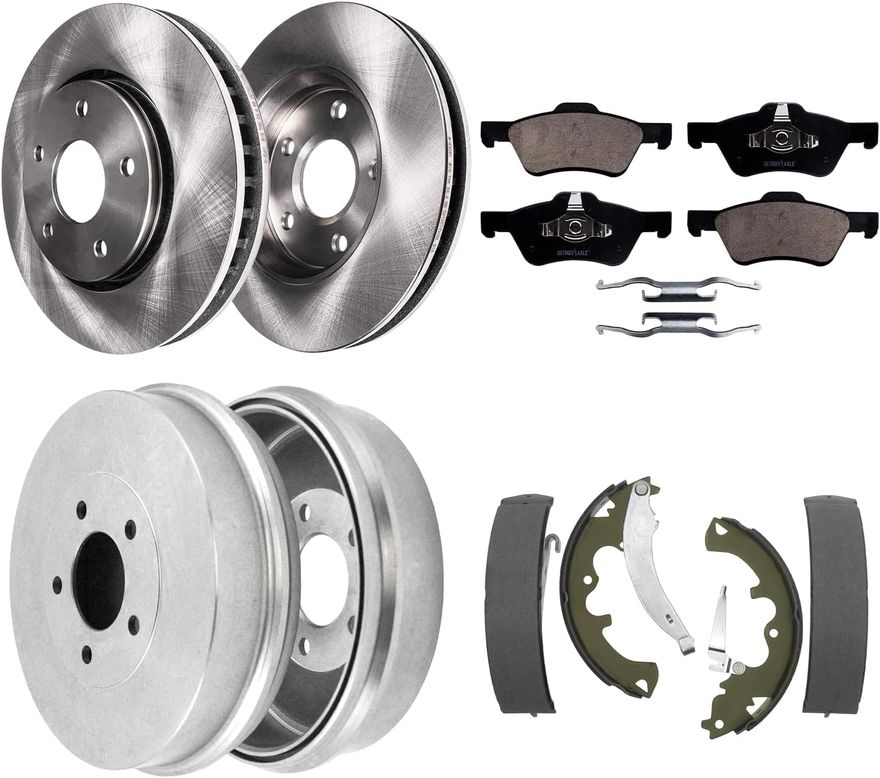 Main Image - Front Rotors Pads Rear Drums Kit