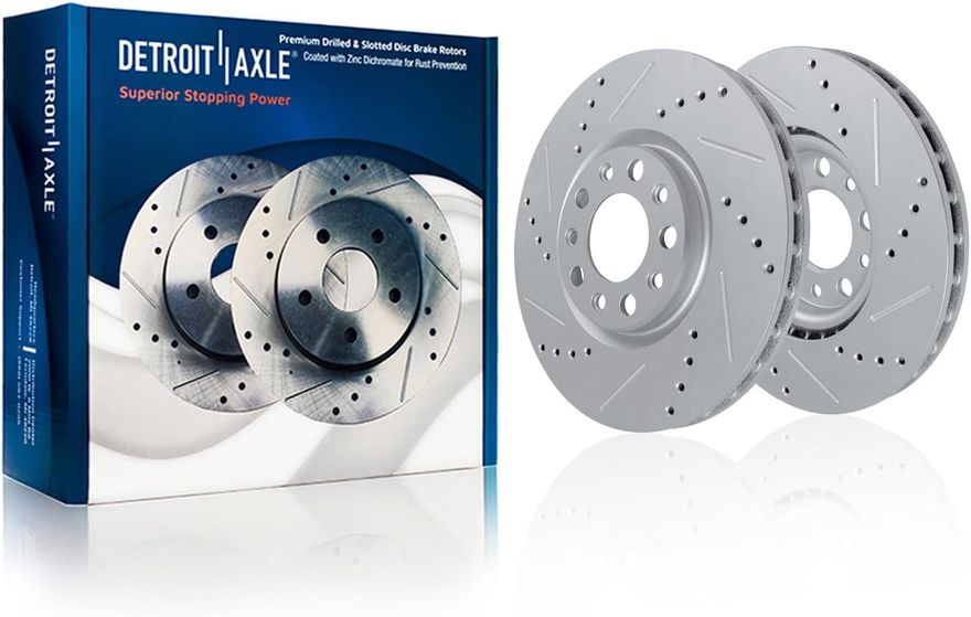Front Drilled Brake Rotor - S-800091 x2