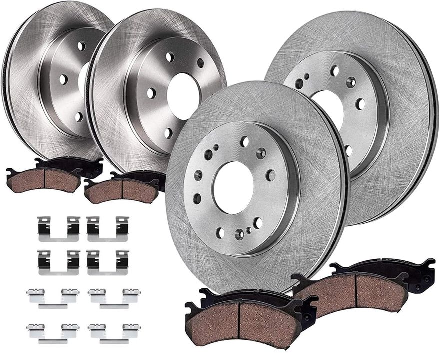 Main Image - Front Rear Rotors Brake Pads Kit