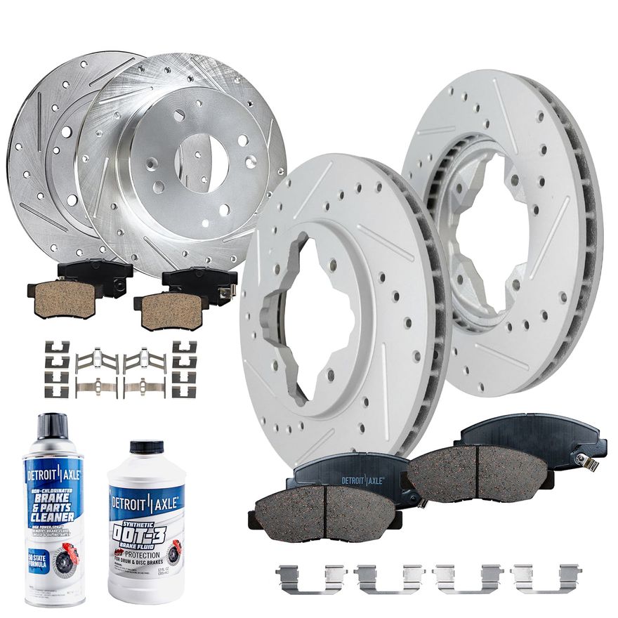 Main Image - Front Rear Drilled Rotors Pads