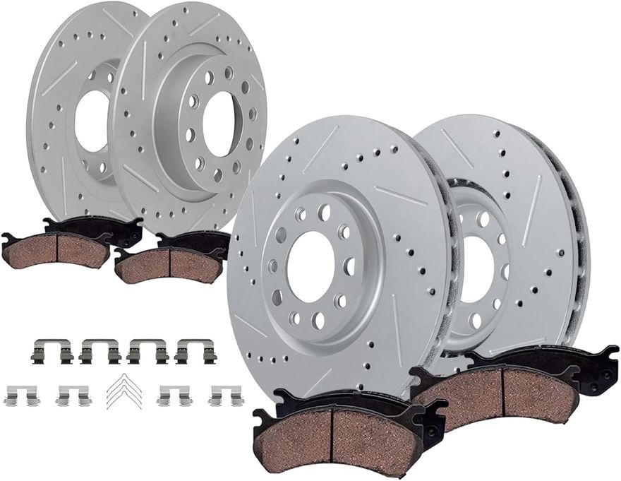 Main Image - Front & Rear Drilled Rotors Kit