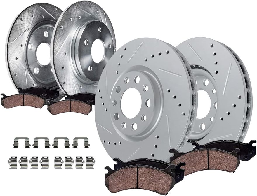 Main Image - Front & Rear Drilled Rotors Kit