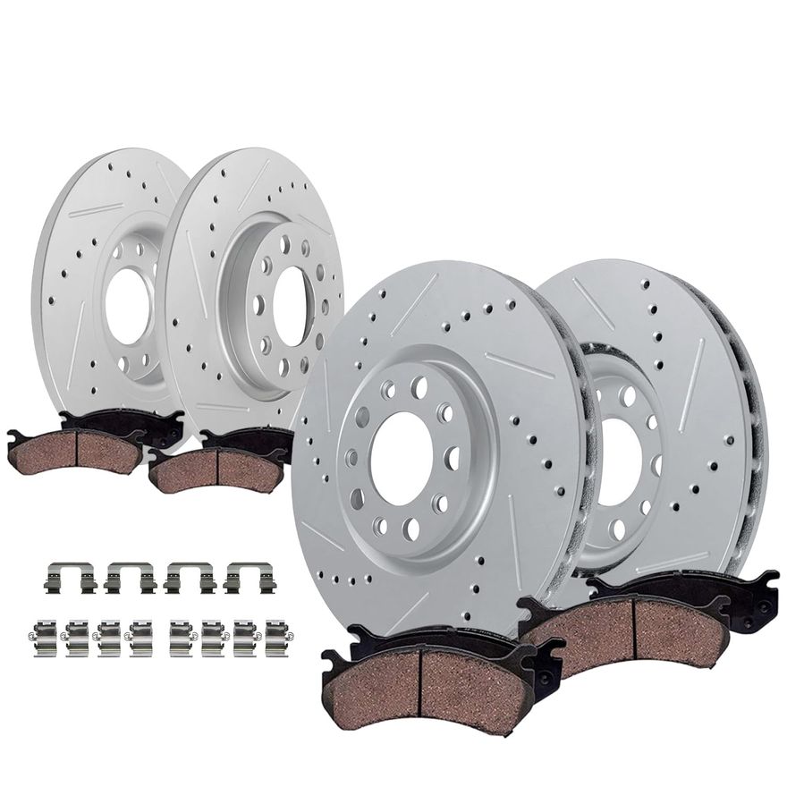 Main Image - Front & Rear Drilled Rotors Kit