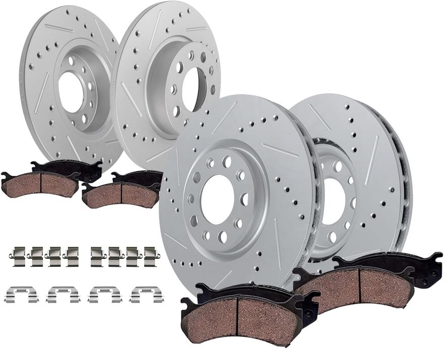 Main Image - Front & Rear Drilled Rotors Kit