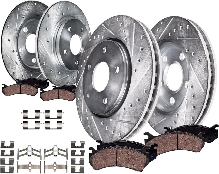 Main Image - Front & Rear Drilled Rotors Kit