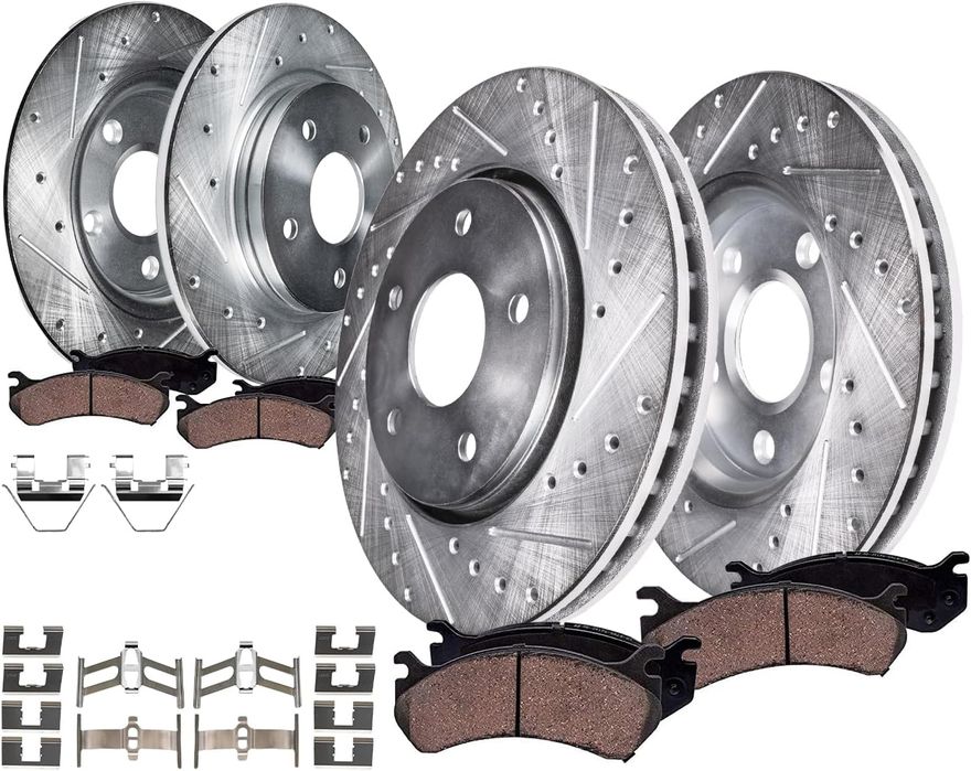 Main Image - Front & Rear Drilled Rotors Kit