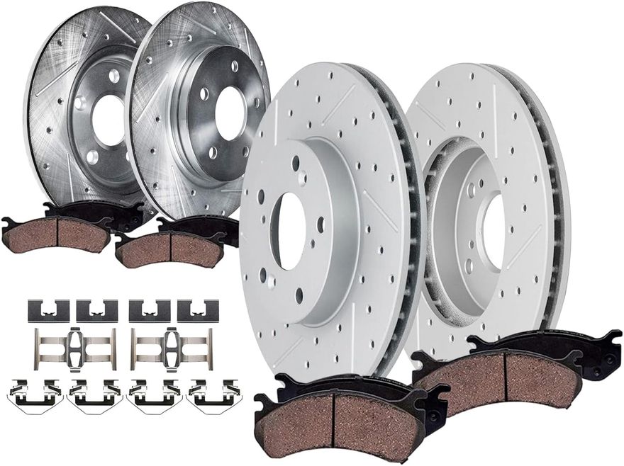 Main Image - Front & Rear Drilled Rotors Kit