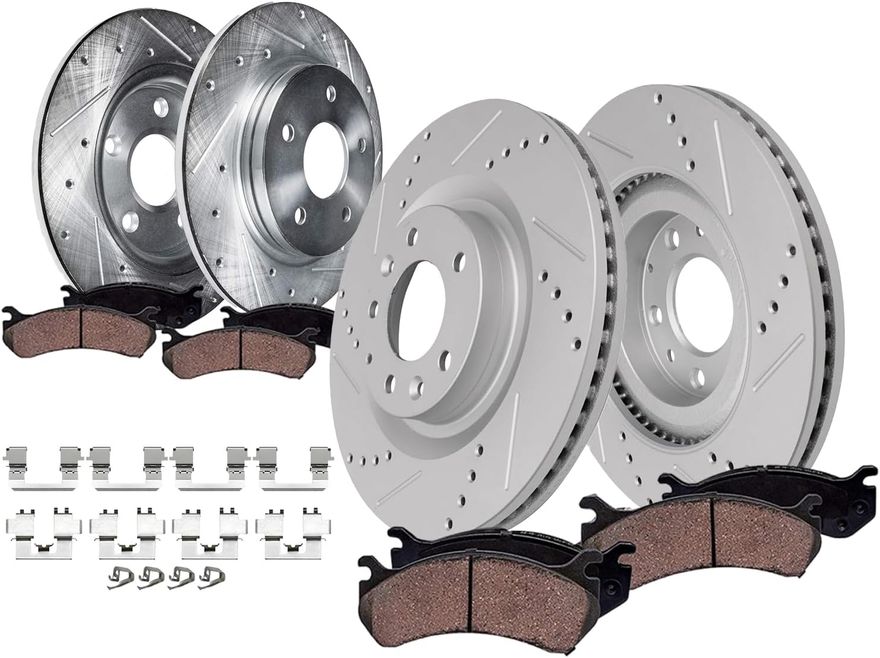 Main Image - Front & Rear Drilled Rotors Kit