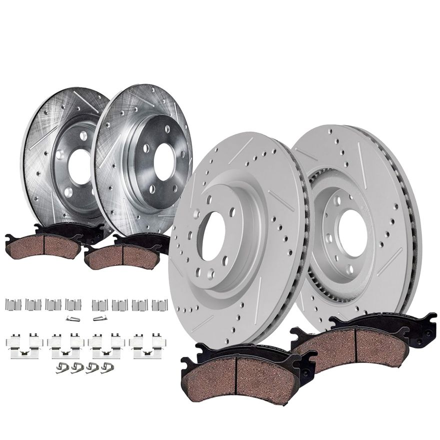 Main Image - Front & Rear Drilled Rotors Kit