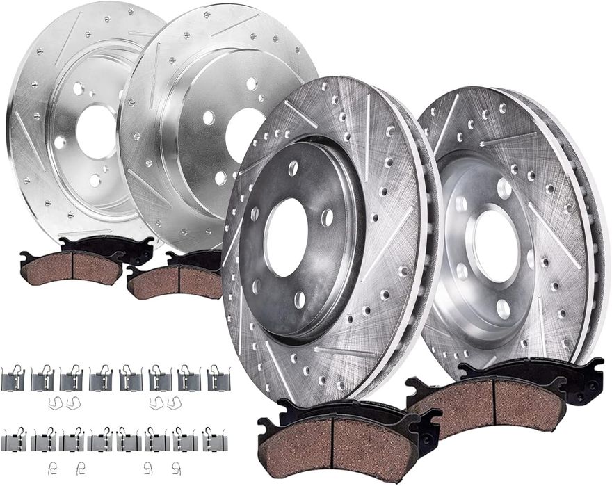 Main Image - Front & Rear Drilled Rotors Kit