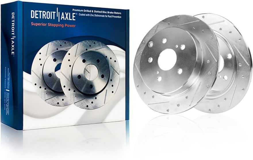 Rear Drilled Disc Brake Rotor - S-800260 x2