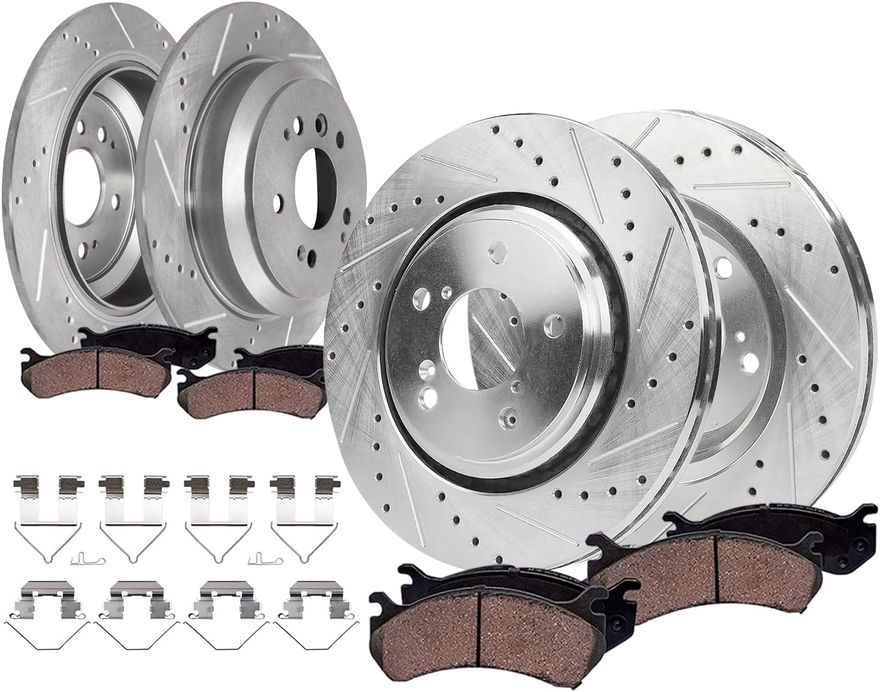 Main Image - Front & Rear Drilled Rotors Kit