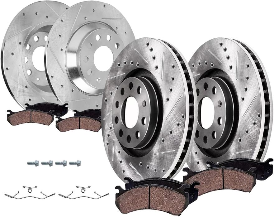 Main Image - Front & Rear Drilled Rotors Kit