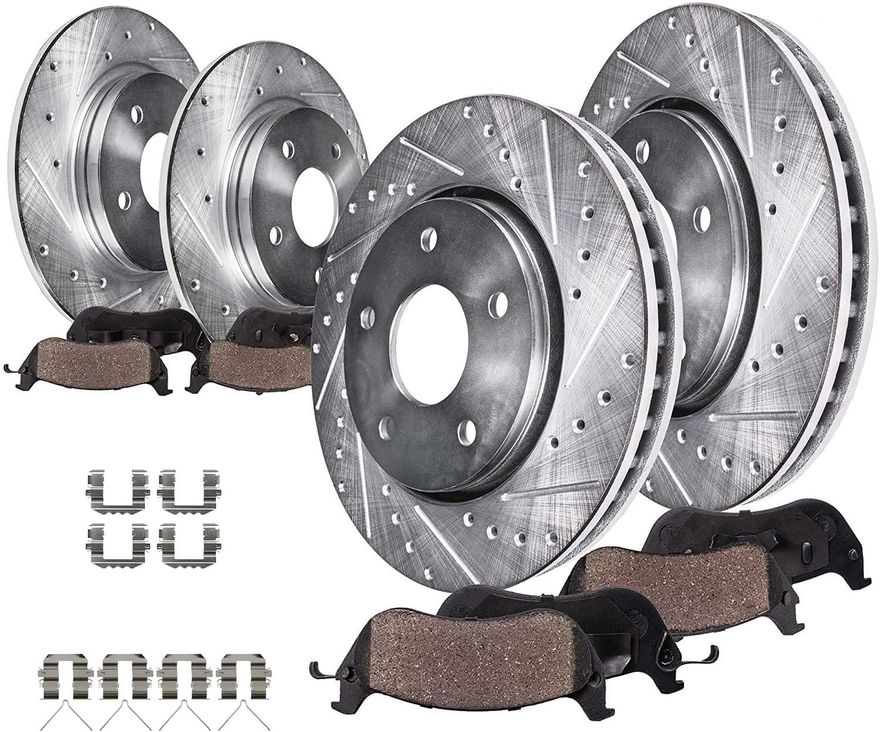 Main Image - Front & Rear Drilled Rotors Kit