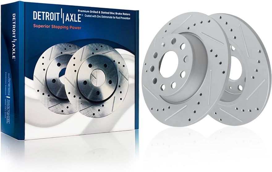 Rear Drilled Disc Brake Rotor - S-800271 x2