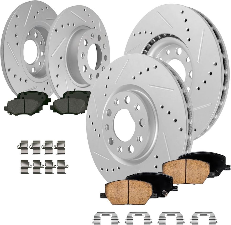 Main Image - Front & Rear Drilled Rotors Kit