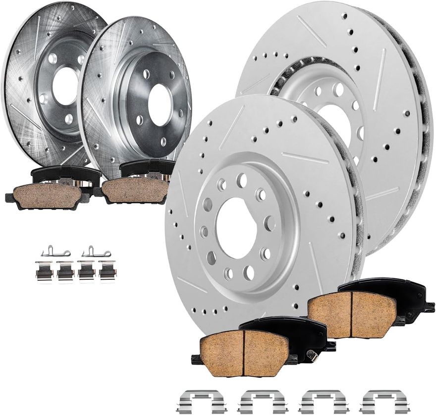 Main Image - Front & Rear Drilled Rotors Kit