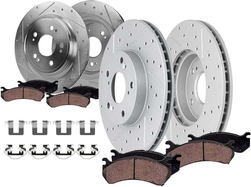 Main Image - Front & Rear Drilled Rotors Kit