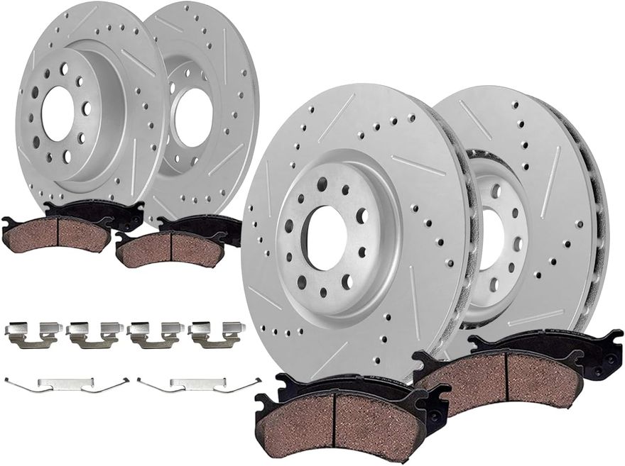 Main Image - Front & Rear Drilled Rotors Kit