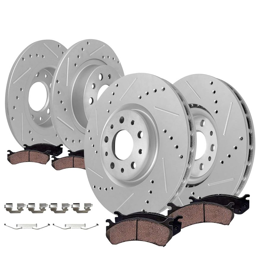 Main Image - Front & Rear Drilled Rotors Kit