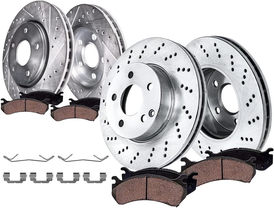 Main Image - Front & Rear Drilled Rotors Kit