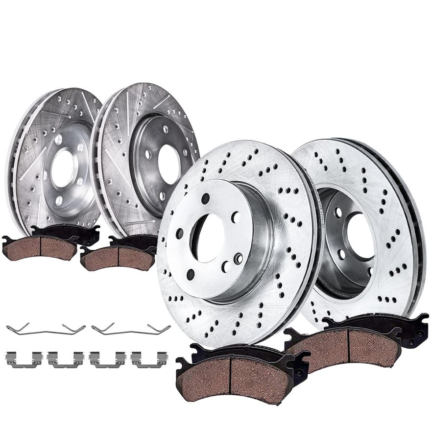 Main Image - Front & Rear Drilled Rotors Kit