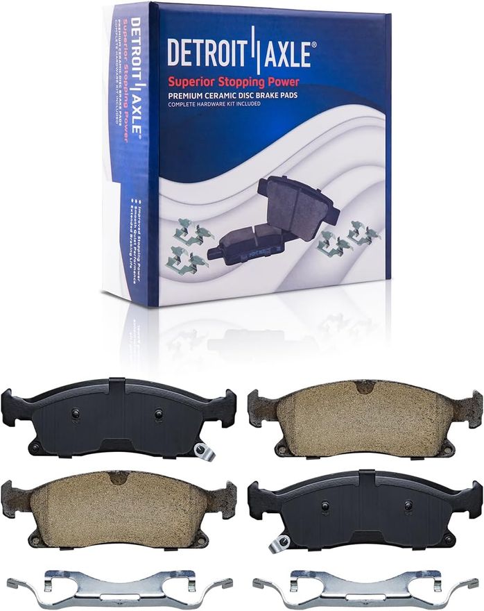 thumbnail image 2 of AM Autoparts Front & Rear Brake Kit: Drilled & Slotted Rotors + Ceramic Pads For BMW 328i (2007-2015) 2 of 5