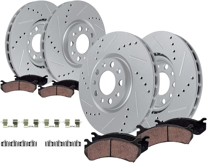 Main Image - Front & Rear Drilled Rotors Kit