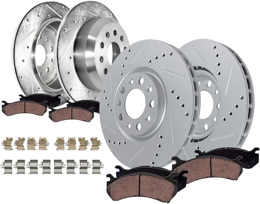 Main Image - Front & Rear Drilled Rotors Kit