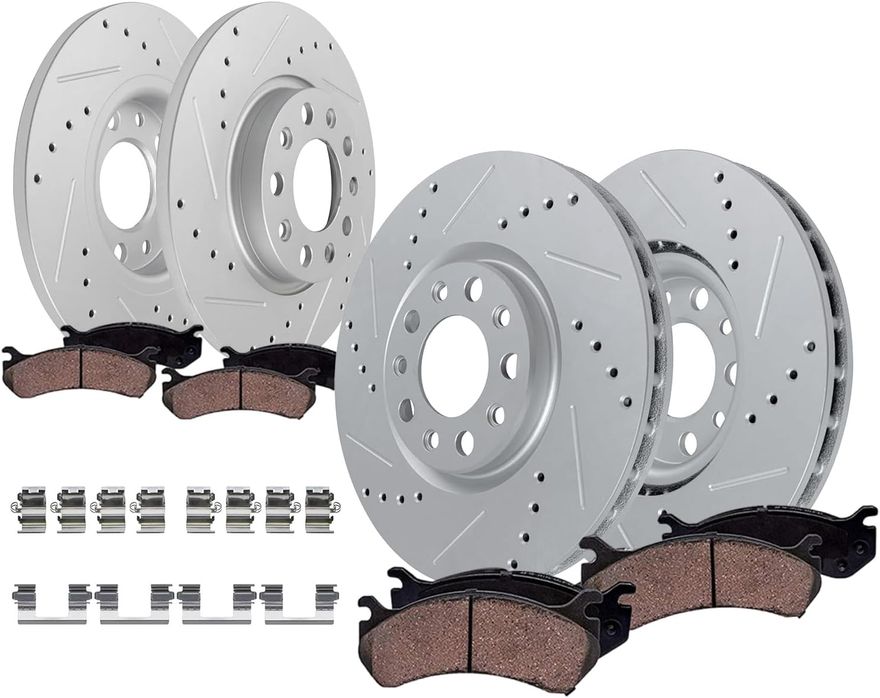 Main Image - Front & Rear Drilled Rotors Kit