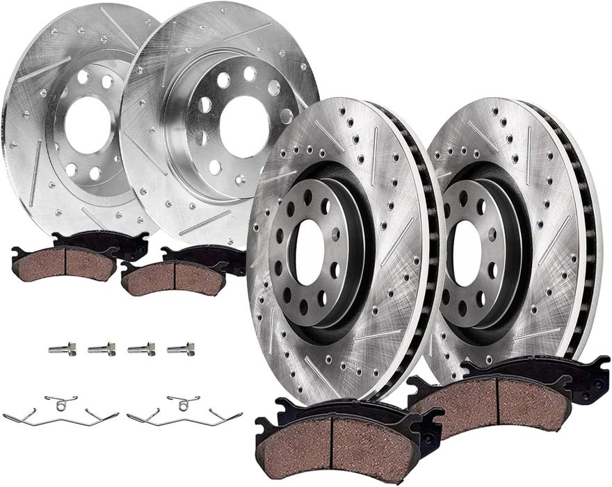 Main Image - Front & Rear Drilled Rotors Kit