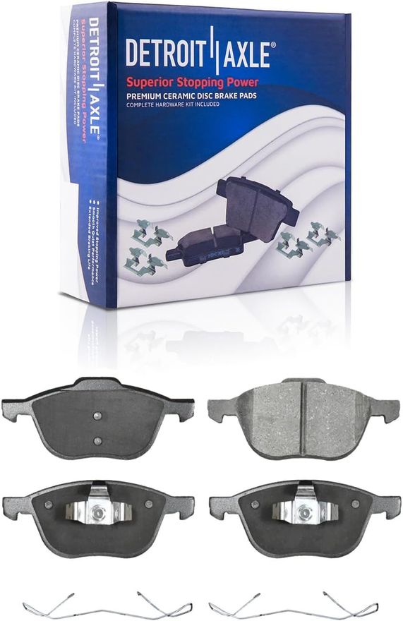 2020 Ford EcoSport 8pc Front & Rear Disc Rotors and Ceramic Brake Pads Kit