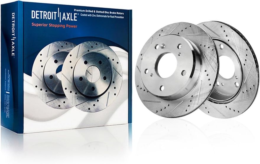 Front Drilled Disc Brake Rotor - S-800168 x2