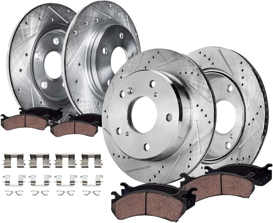 Main Image - Front & Rear Drilled Rotors Kit