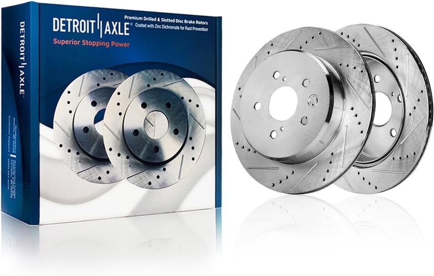 Rear Drilled Disc Brake Rotor - S-800152 x2