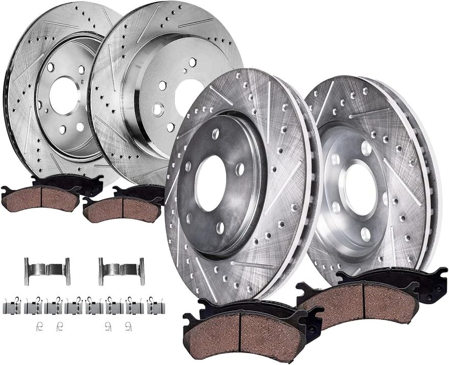 Main Image - Front & Rear Drilled Rotors Kit