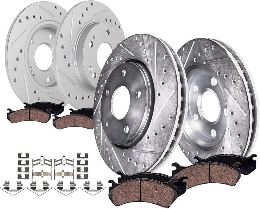 Main Image - Front & Rear Drilled Rotors Kit