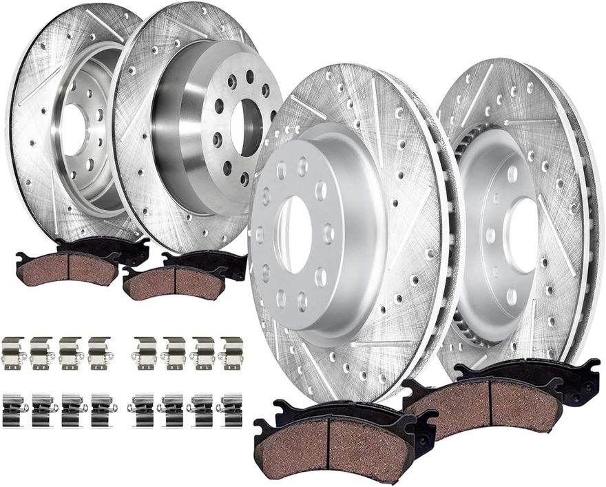 Main Image - Front & Rear Drilled Rotors Kit