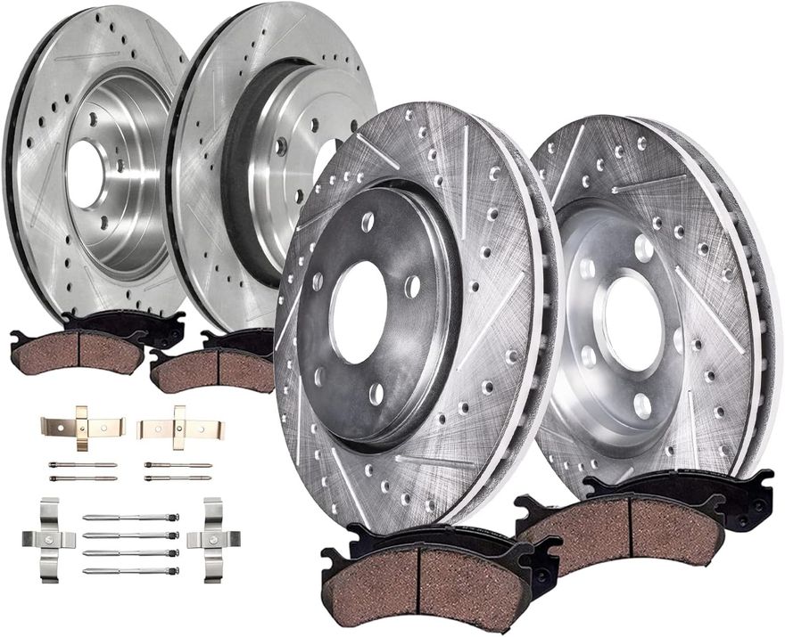 Main Image - Front & Rear Drilled Rotors Kit