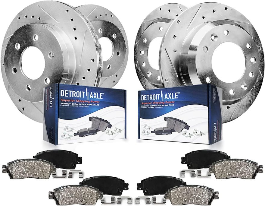 Main Image - Front & Rear Drilled Rotors Kit