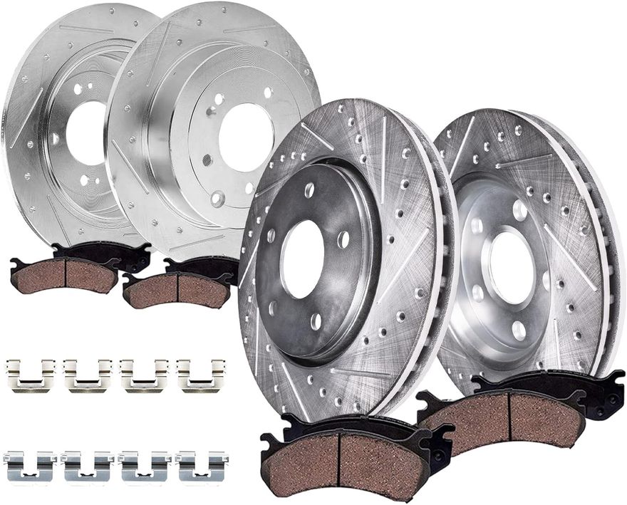 Main Image - Front & Rear Drilled Rotors Kit