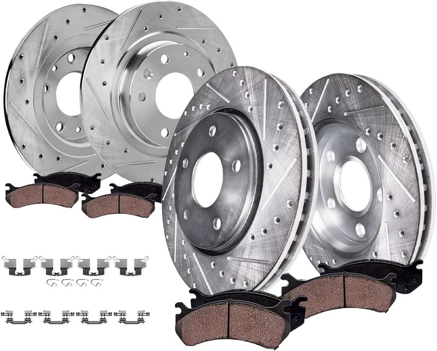 Main Image - Front & Rear Drilled Rotors Kit