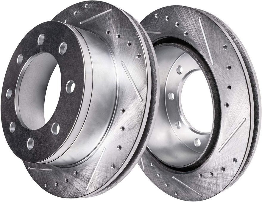 Rear Drilled Disc Brake Rotor - S-800033 x2