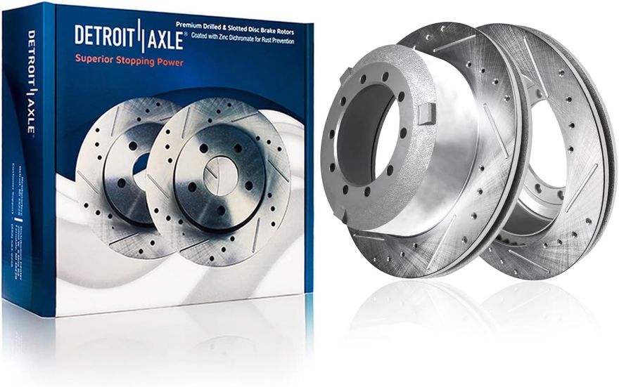 Rear Drilled Disc Brake Rotor - S-800182 x2